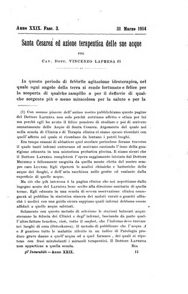 Gl'Incurabili giornale di medicina e chirurgia