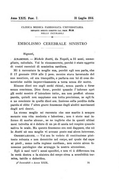 Gl'Incurabili giornale di medicina e chirurgia