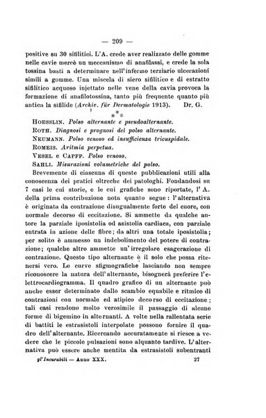 Gl'Incurabili giornale di medicina e chirurgia