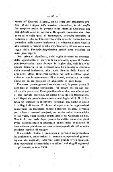 Gl'Incurabili giornale di medicina e chirurgia