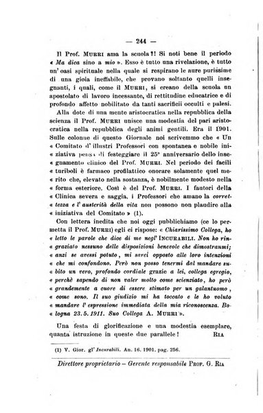 Gl'Incurabili giornale di medicina e chirurgia