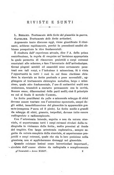 Gl'Incurabili giornale di medicina e chirurgia