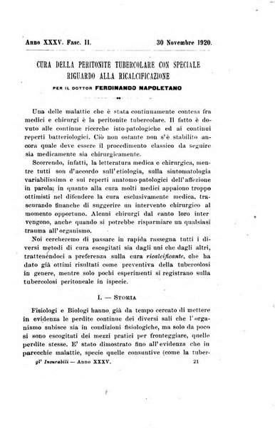 Gl'Incurabili giornale di medicina e chirurgia