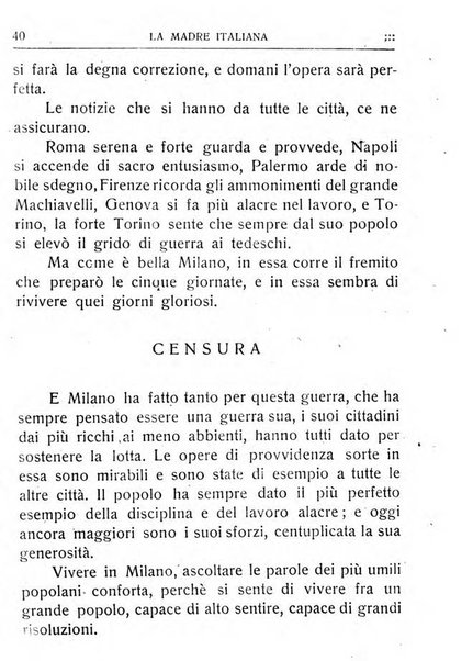 La madre italiana rivista mensile pro orfani della guerra