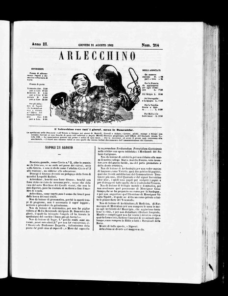 Arlecchino : giornale-caos di tutti i colori