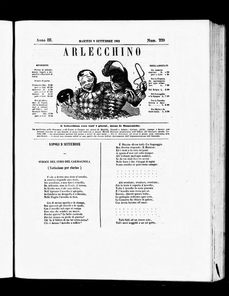 Arlecchino : giornale-caos di tutti i colori