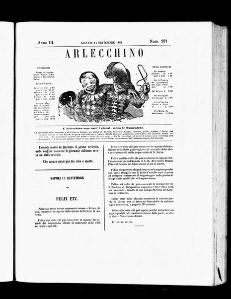 Arlecchino : giornale-caos di tutti i colori