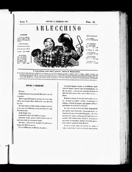 Arlecchino : giornale-caos di tutti i colori