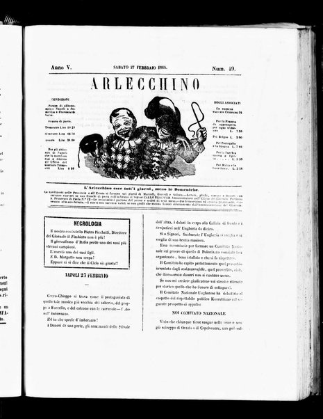 Arlecchino : giornale-caos di tutti i colori