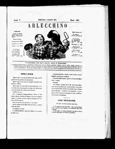 Arlecchino : giornale-caos di tutti i colori