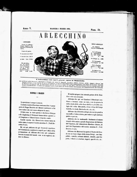 Arlecchino : giornale-caos di tutti i colori