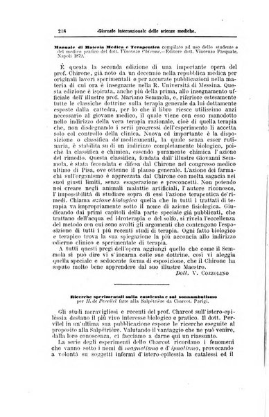 Giornale internazionale delle scienze mediche