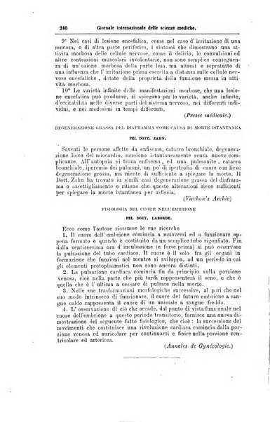 Giornale internazionale delle scienze mediche