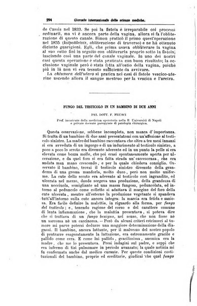 Giornale internazionale delle scienze mediche