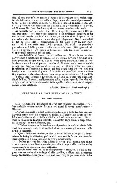 Giornale internazionale delle scienze mediche