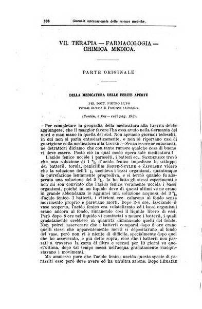 Giornale internazionale delle scienze mediche