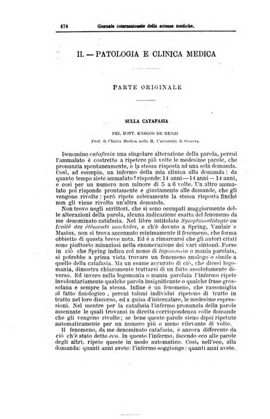 Giornale internazionale delle scienze mediche