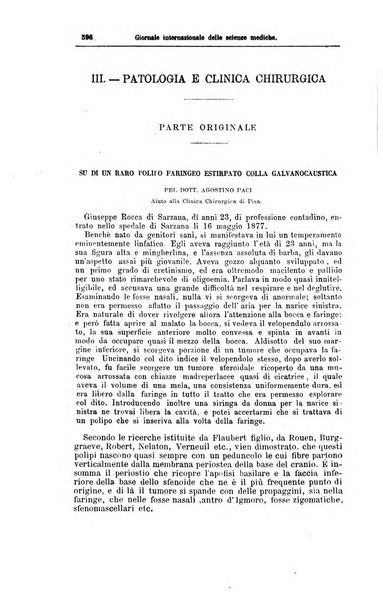 Giornale internazionale delle scienze mediche