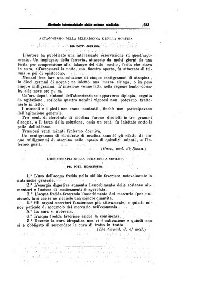 Giornale internazionale delle scienze mediche