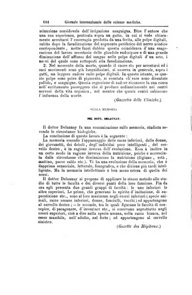 Giornale internazionale delle scienze mediche