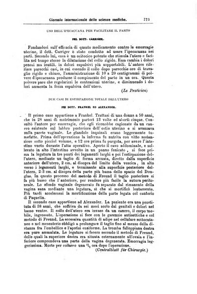 Giornale internazionale delle scienze mediche