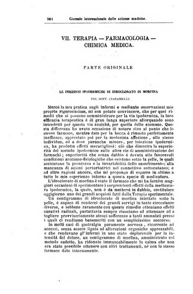 Giornale internazionale delle scienze mediche