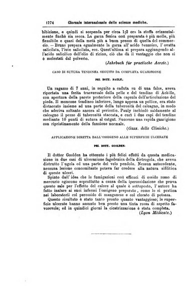 Giornale internazionale delle scienze mediche