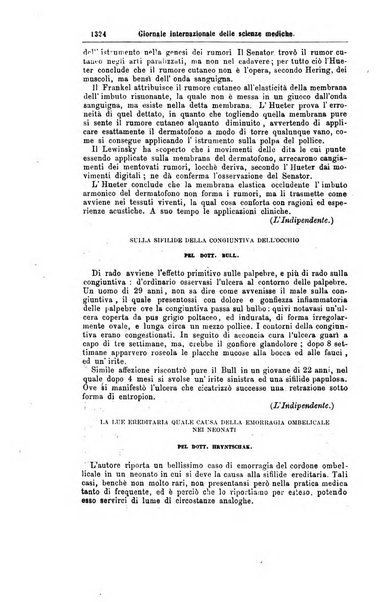 Giornale internazionale delle scienze mediche