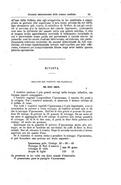 Giornale internazionale delle scienze mediche