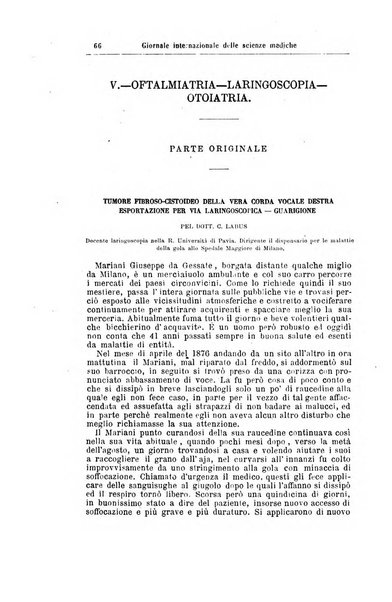 Giornale internazionale delle scienze mediche