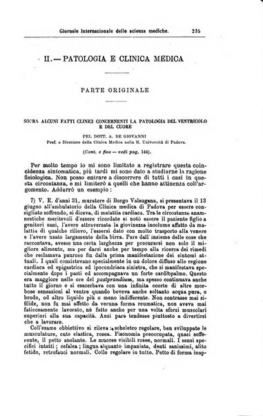 Giornale internazionale delle scienze mediche