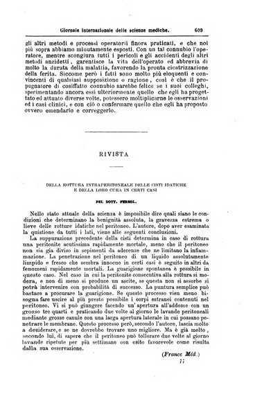 Giornale internazionale delle scienze mediche