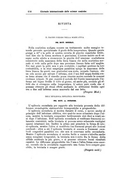 Giornale internazionale delle scienze mediche