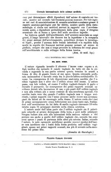 Giornale internazionale delle scienze mediche