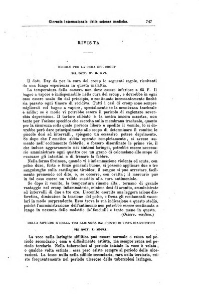 Giornale internazionale delle scienze mediche