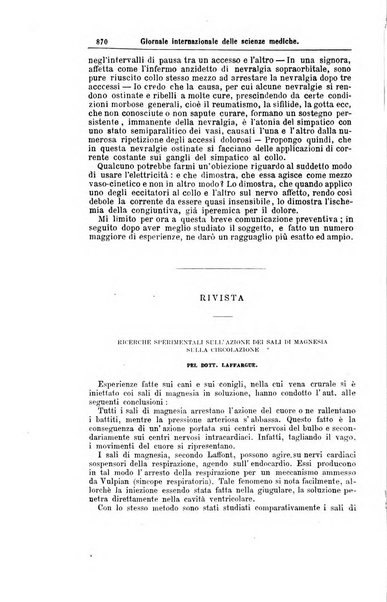 Giornale internazionale delle scienze mediche