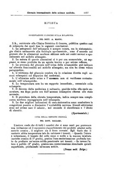 Giornale internazionale delle scienze mediche