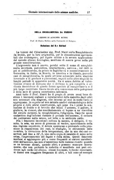 Giornale internazionale delle scienze mediche