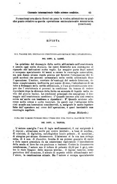 Giornale internazionale delle scienze mediche