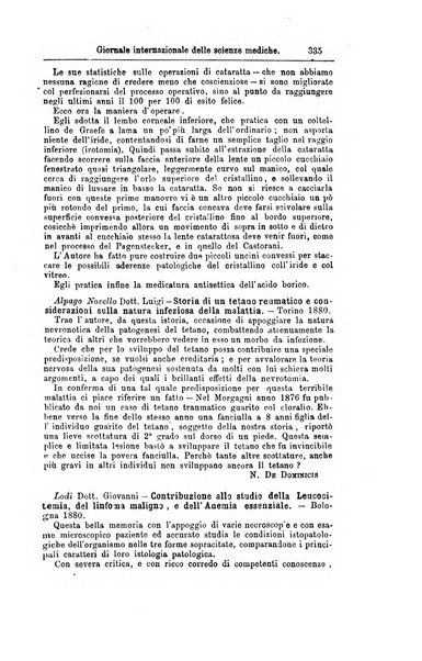 Giornale internazionale delle scienze mediche