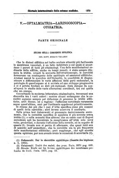 Giornale internazionale delle scienze mediche