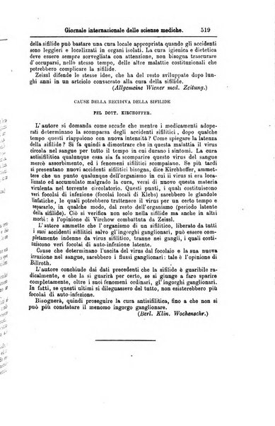 Giornale internazionale delle scienze mediche