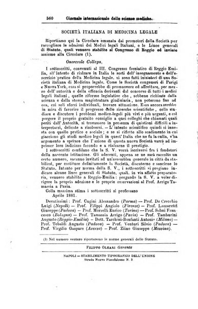 Giornale internazionale delle scienze mediche