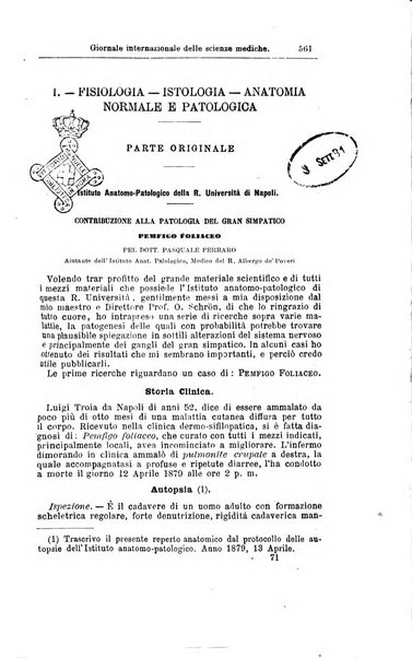 Giornale internazionale delle scienze mediche