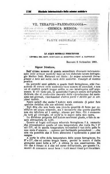 Giornale internazionale delle scienze mediche