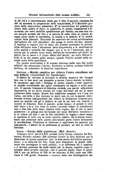 Giornale internazionale delle scienze mediche