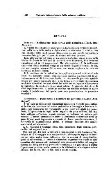 Giornale internazionale delle scienze mediche