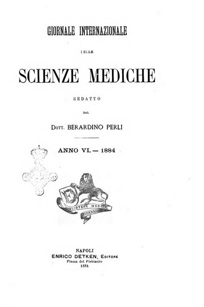 Giornale internazionale delle scienze mediche