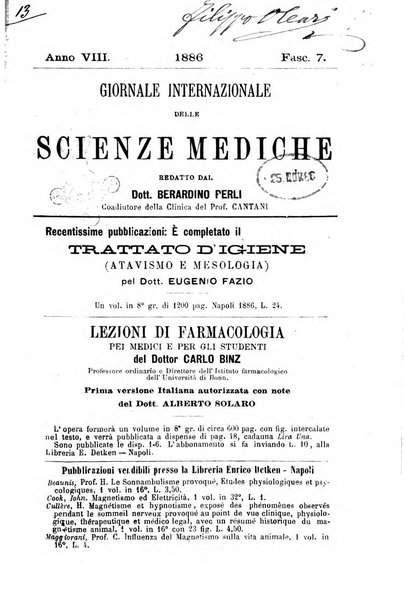 Giornale internazionale delle scienze mediche