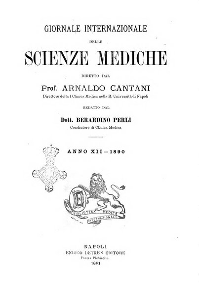 Giornale internazionale delle scienze mediche